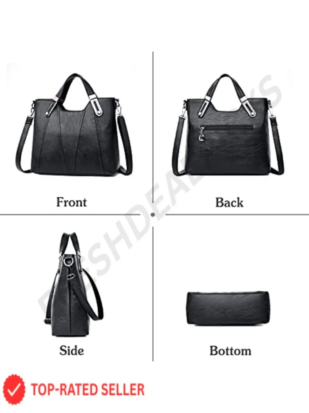 Fashion Shoulder Bag PU Leather Waterproof Satchel Handbag